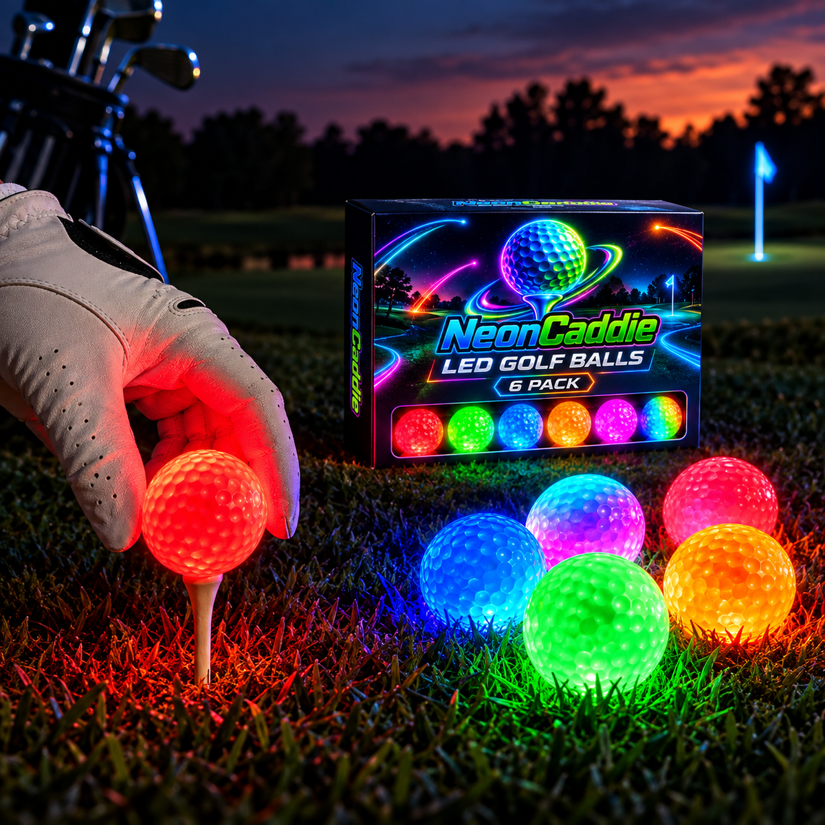 NeonCaddie™ LED Golf balls - 6 Pack